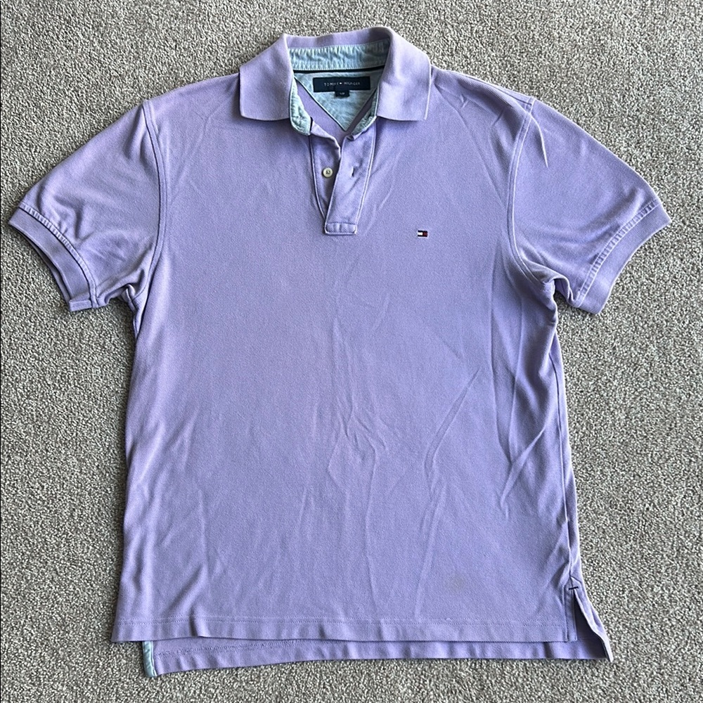 Tommy Hilfiger Men's Lavender Polo Shirt